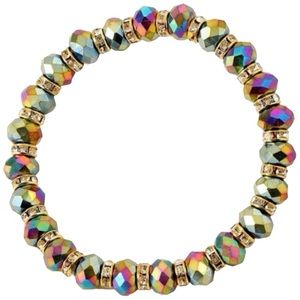 2/$25 or 3/$35 NWOT Beaded multicolored multifaceted crystal/rhinestone bracelet